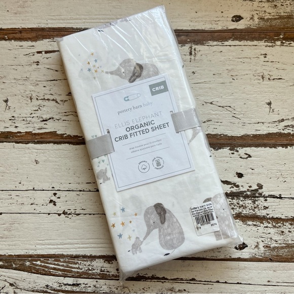 Pottery Barn Kids Other - 🔥CLOSET CLEAR OUT🔥 NWT Pottery Barn Ellis Elephant Organic Fitted Crib Sheet